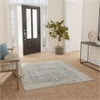 Nourison Home Astra Machine Washable 4' x 6' Teal Beige   Area Rug
