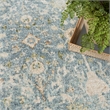 Nourison Home Astra Machine Washable 4' x 6' Teal Beige   Area Rug