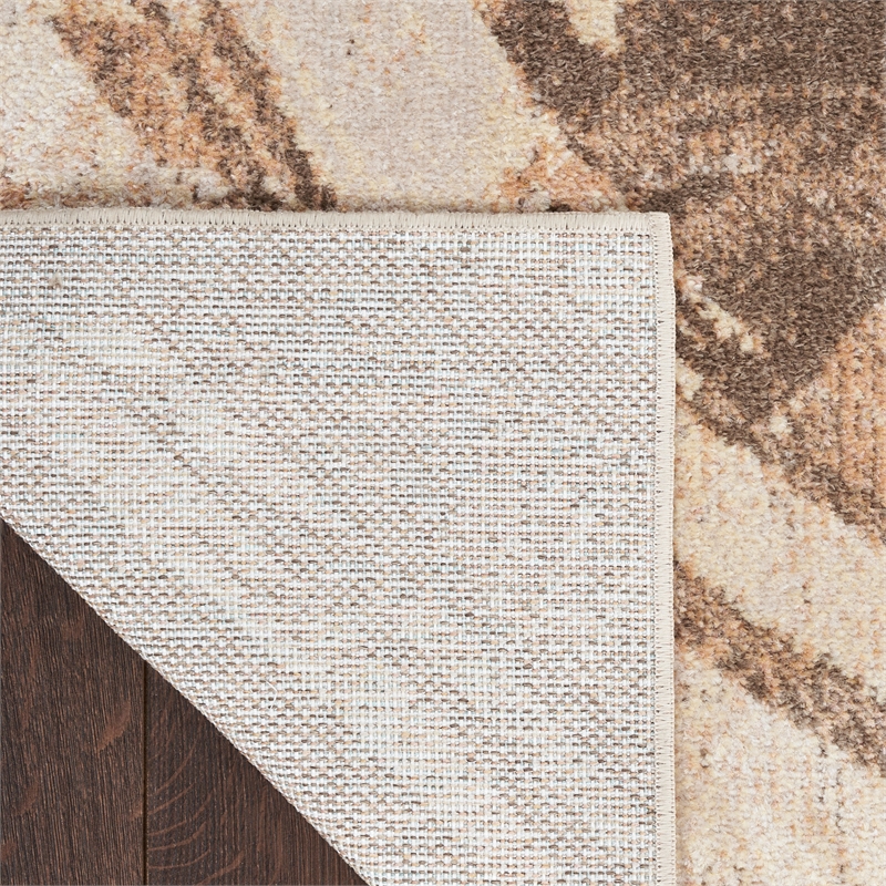 Nourison Home Astra Machine Washable 4' x 6' Beige   Area Rug