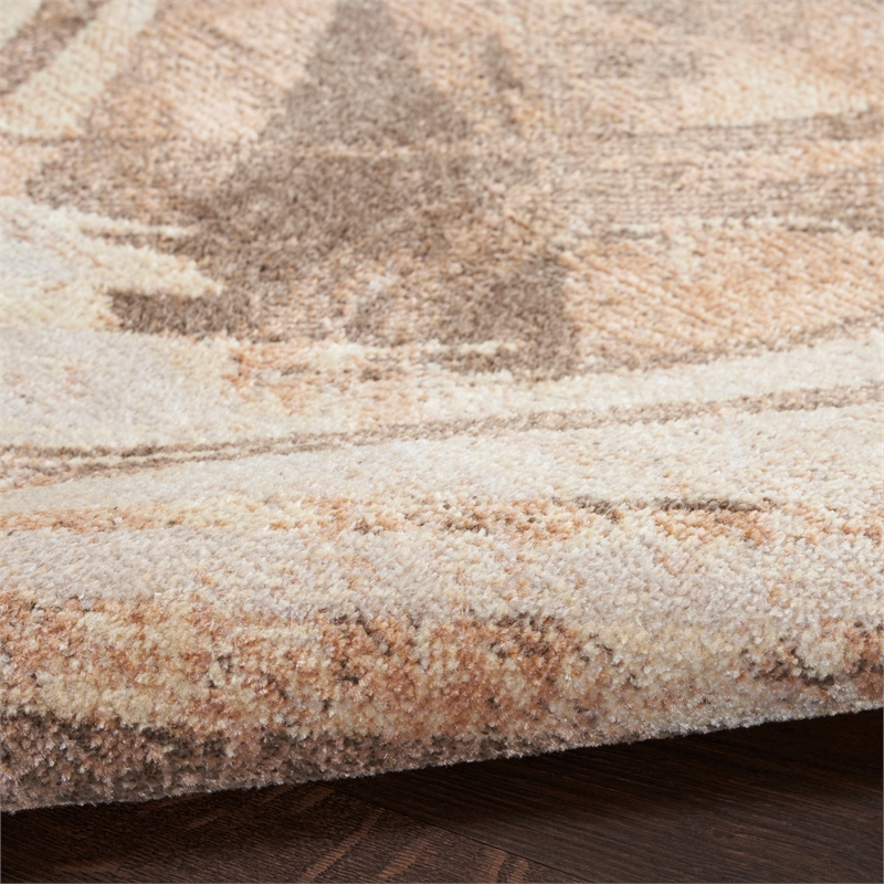 Nourison Home Astra Machine Washable 4' x 6' Beige   Area Rug