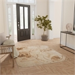 Nourison Home Astra Machine Washable 4' x 6' Beige   Area Rug