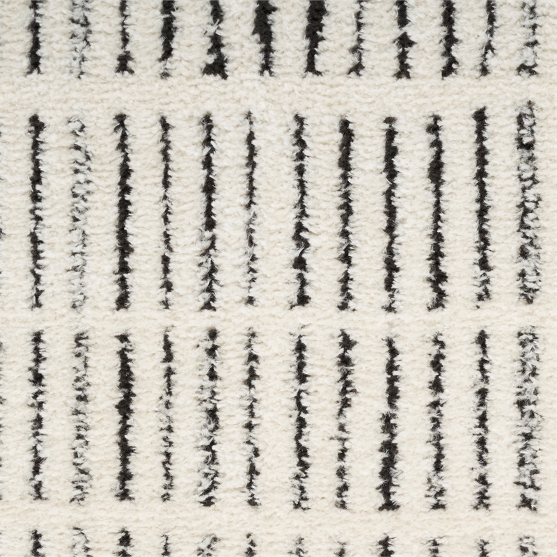 Nourison Home Cozy Modern 9' x 12' Ivory Black   Area Rug