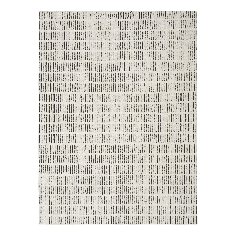 Nourison Home Cozy Modern 9' x 12' Ivory Black   Area Rug