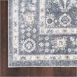 Nourison Home Astra Machine Washable 8' Runner Dark Blue   Area Rug