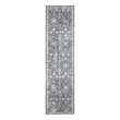 Nourison Home Astra Machine Washable 8' Runner Dark Blue   Area Rug