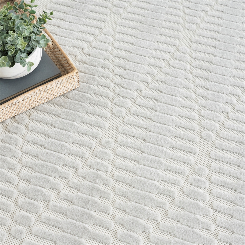 Nourison Home Casual 4' x 6' Light Grey   Area Rug