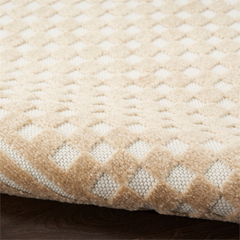 nourison home casual 4' x 6' taupe   area rug