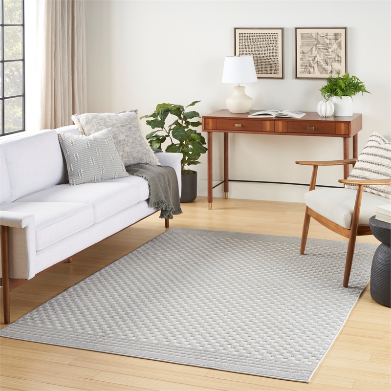 Nourison Home Casual 7' x 9' Light Grey   Area Rug