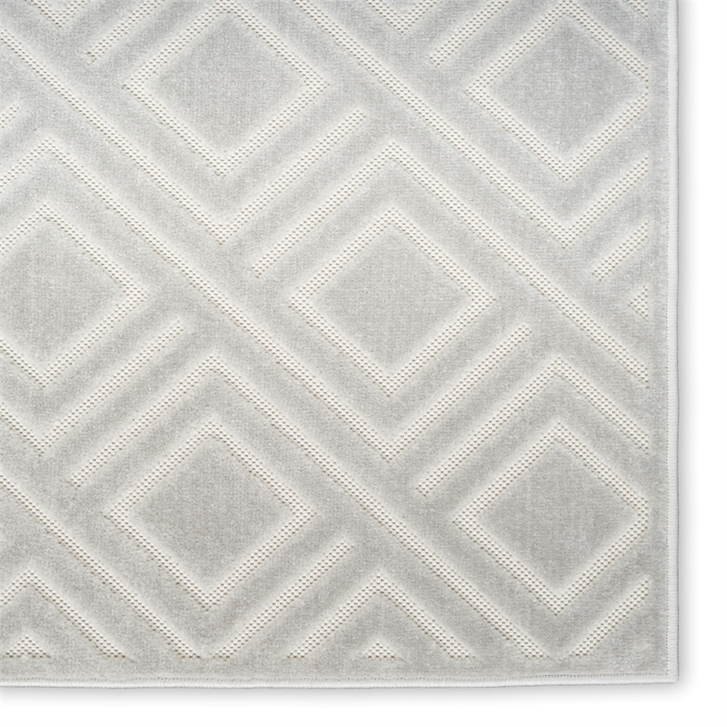 Nourison Home Casual 7' x 9' Fabric Light Gray  Area Rug
