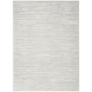 Nourison Casual 5'3&quot x 7' Light Gray Fabric Modern Indoor Rug