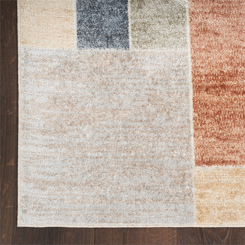 Nourison Astra Machine Washable 10' x 14' Multi-Color Fabric Area Rug