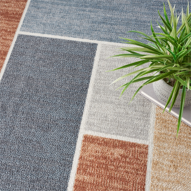 Nourison Astra Machine Washable 10' x 14' Multi-Color Fabric Area Rug