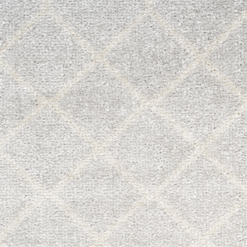 Nourison Astra Machine Washable 10' x 14' Gray Fabric Area Rug
