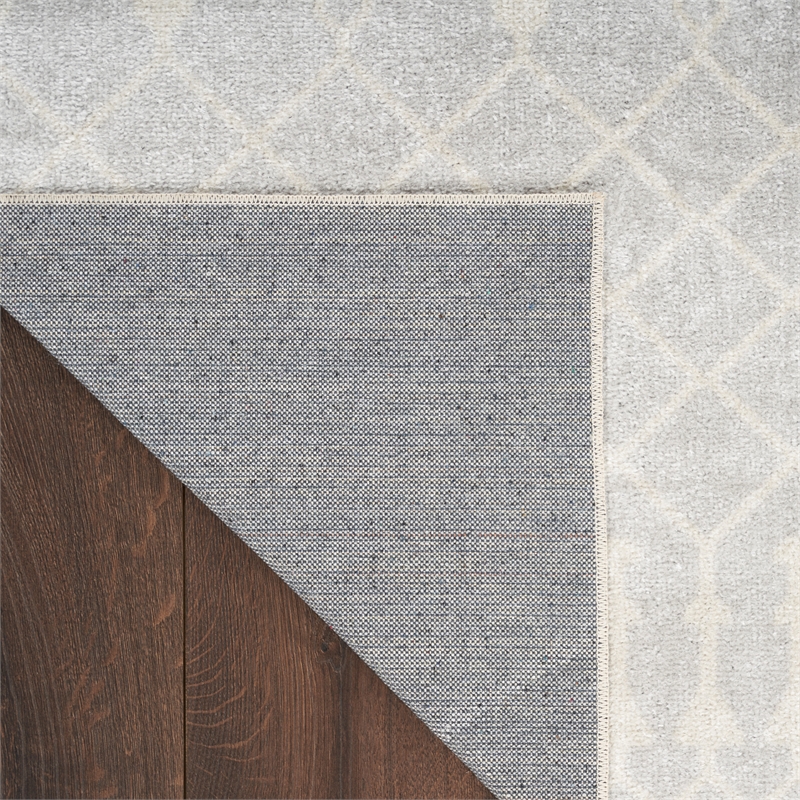 Nourison Astra Machine Washable 10' x 14' Gray Fabric Area Rug