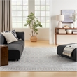 Nourison Astra Machine Washable 10' x 14' Gray Fabric Area Rug