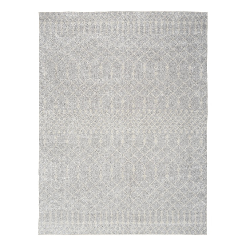 Nourison Astra Machine Washable 10' x 14' Gray Fabric Area Rug