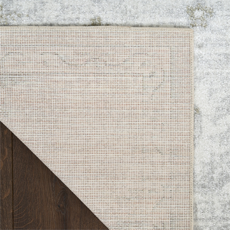 Nourison Astra Machine Washable 4' x 6' Ivory  Fabric Area Rug
