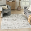 Nourison Astra Machine Washable 4' x 6' Ivory  Fabric Area Rug