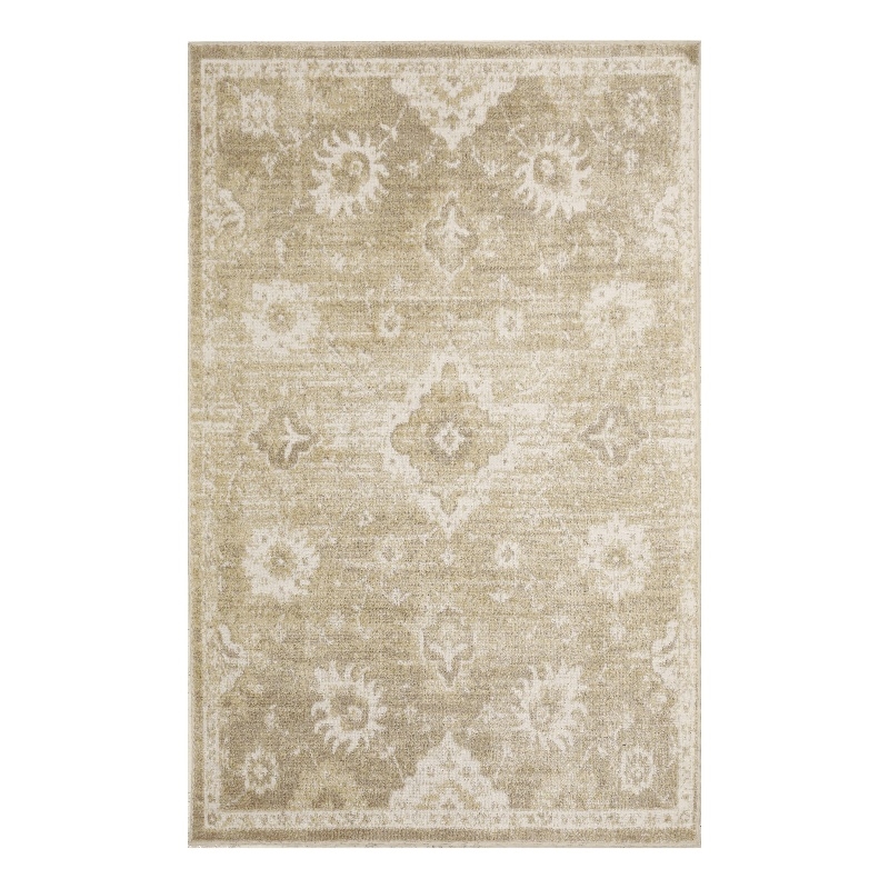 Nourison Astra Machine Washable 3' x 5' Ivory Gold Fabric Area Rug