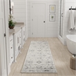 Nourison Astra Machine Washable 8' Runner Ivory  Fabric Area Rug