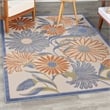 Nourison Aloha 5' x 8' Beige Multi-Color Fabric Area Rug