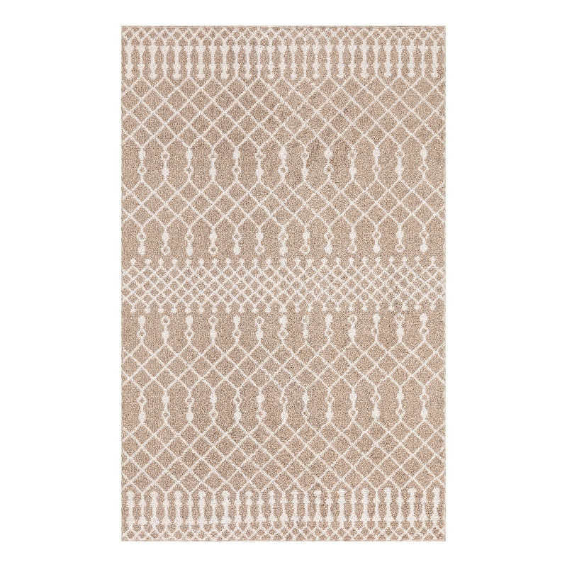 Nourison Astra Machine Washable 3' x 5' Taupe Fabric Area Rug