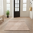 Nourison Astra Machine Washable 4' x 6' Taupe Fabric Area Rug