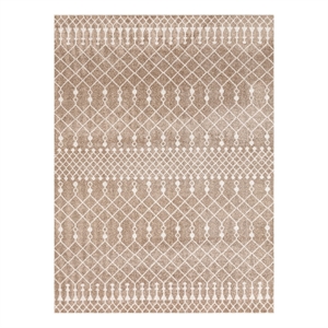 Nourison Astra Machine Washable 4' x 6' Taupe Fabric Area Rug