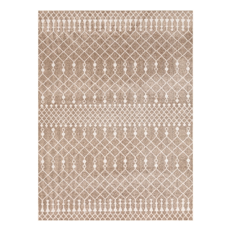 Nourison Astra Machine Washable 5' x 7' Taupe Fabric Area Rug