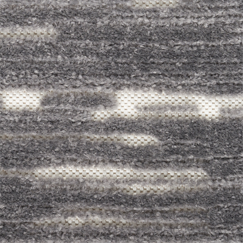 Nourison Casual 6' Runner Gray Fabric Area Rug