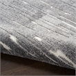 Nourison Casual 6' Runner Gray Fabric Area Rug