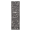 Nourison Casual 6' Runner Gray Fabric Area Rug