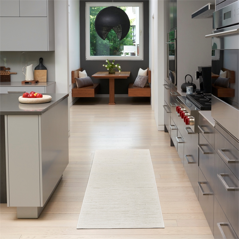 Nourison Casual 6' Runner Ivory Fabric Area Rug