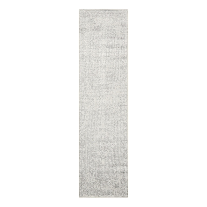 Nourison Astra Machine Washable 8' Runner Gray Fabric Area Rug