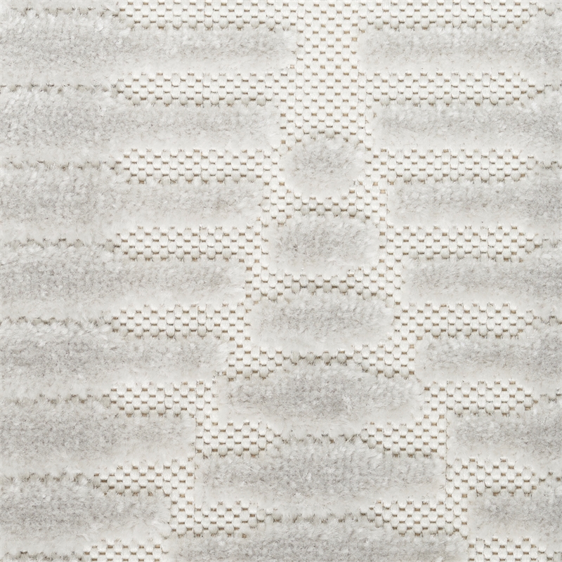 Nourison Casual 6' Runner Light Gray Fabric Area Rug