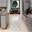 Nourison Casual 6' Runner Light Gray Fabric Area Rug