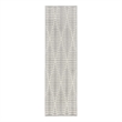 Nourison Casual 6' Runner Light Gray Fabric Area Rug