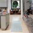 Nourison Casual 6' Runner Blue Fabric Area Rug