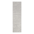 Nourison Casual 6' Runner Light Gray Fabric Area Rug