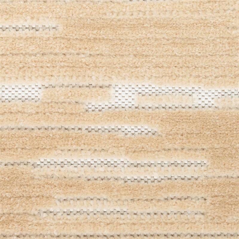 Nourison Casual 6' Runner Taupe Fabric Area Rug