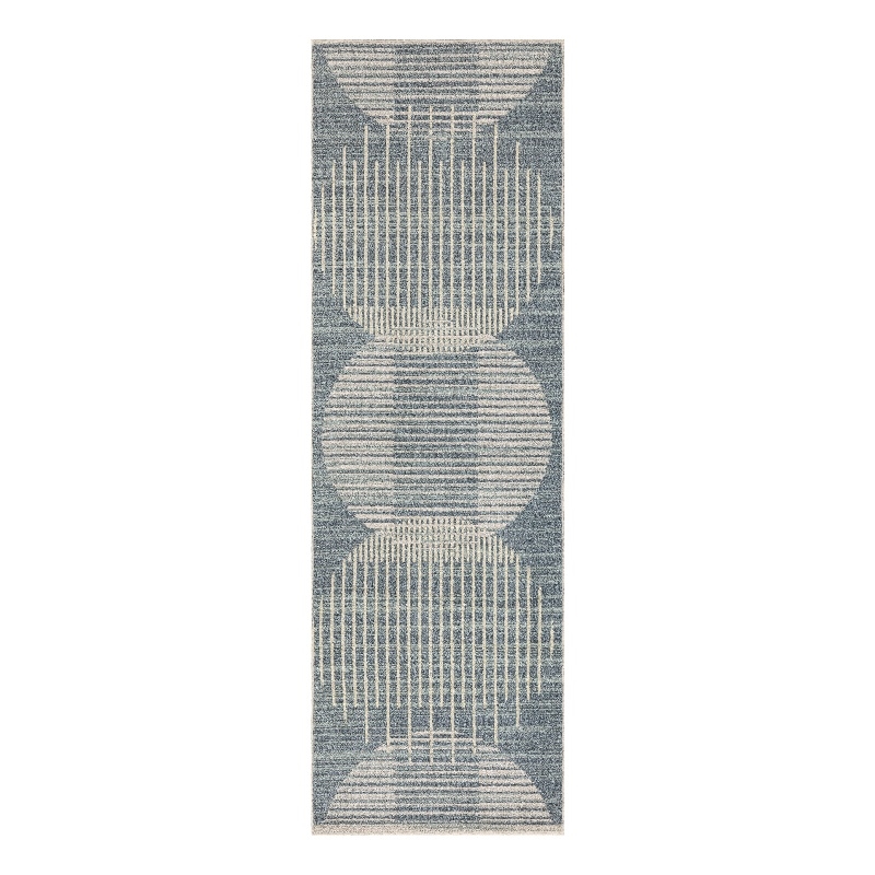 Nourison Astra Machine Washable 6' Runner Blue Fabric Area Rug