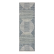 Nourison Astra Machine Washable 6' Runner Blue Fabric Area Rug
