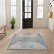 Nourison Astra Machine Washable 4' x 6' Blue Fabric Area Rug