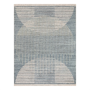 Nourison Astra Machine Washable 4' x 6' Blue Fabric Area Rug
