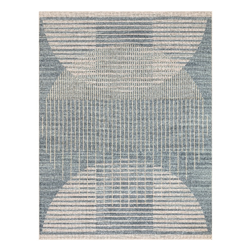 Nourison Astra Machine Washable 5' x 7' Blue Fabric Area Rug