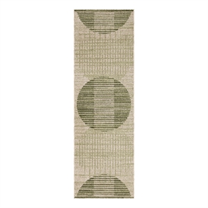 Nourison Astra Machine Washable 6' Runner Ivory Olive Fabric Area Rug