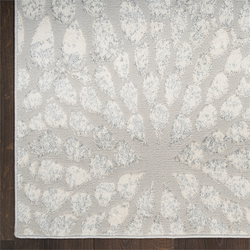 Nourison Ambiance 5' x 7' Gray Silver Fabric Area Rug