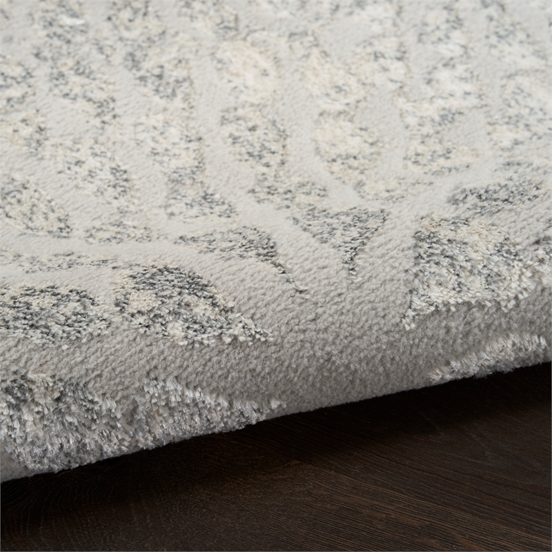 Nourison Ambiance 5' x 7' Gray Silver Fabric Area Rug