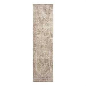 Nourison Astra Machine Washable 6' Runner Rust Multi-Color Fabric Area Rug