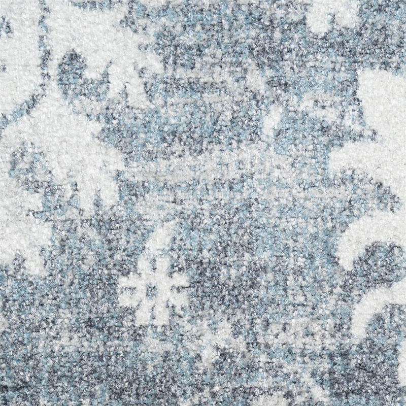 Nourison Astra Machine Washable 4' x 6' Denim Fabric Area Rug